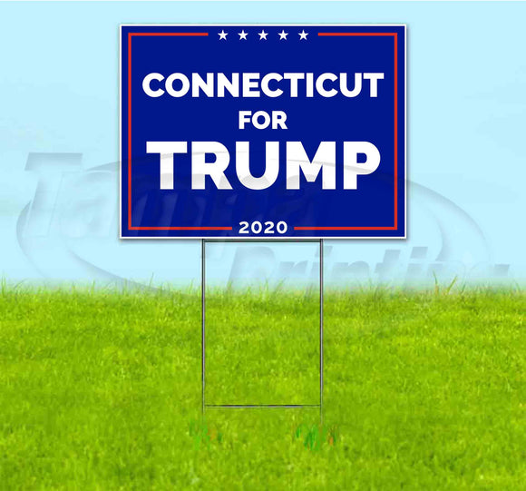 Connecticut For Trump Yard Sign