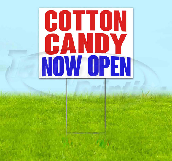 Cotton Candy Now Open Yard Sign