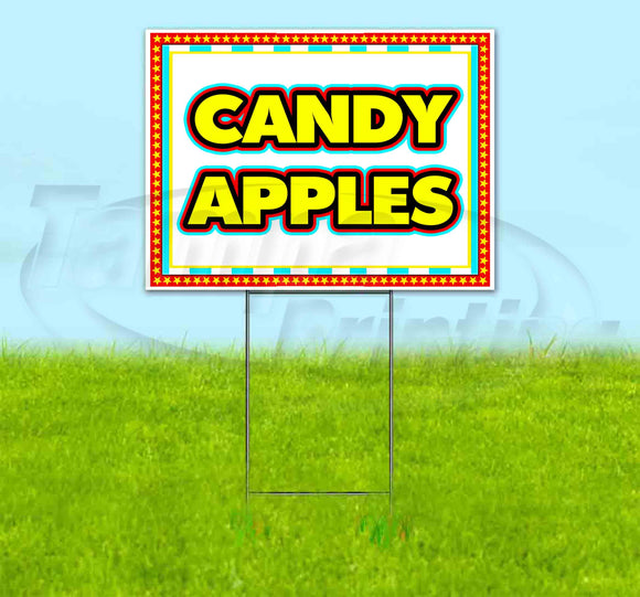 Candy Apples Carnival Yard Sign