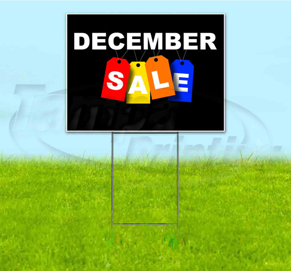 December Sale Tag Yard Sign