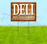 Deli Meats Cheese Sandwich Yard Sign