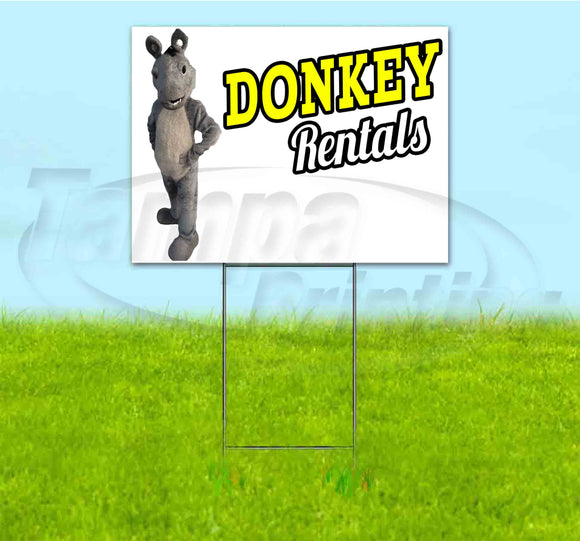 Donkey Rentals Yard Sign
