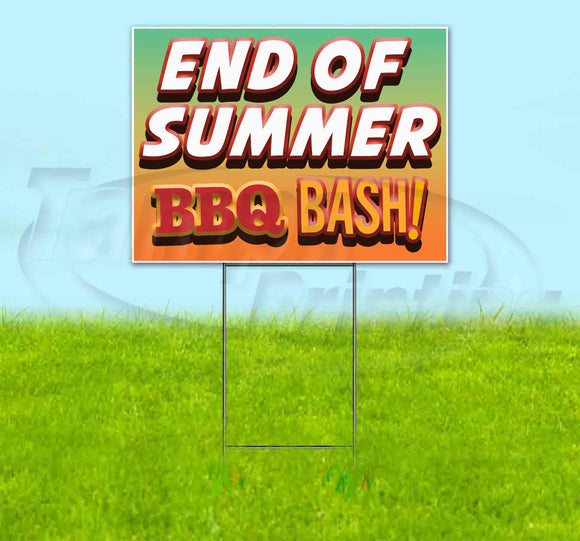 End Of Summer BBQ Bash Yard Sign