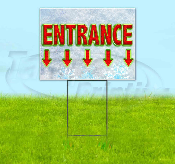 Entrance Arrow Yard Sign