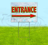 Entrance Arrow Yard Sign