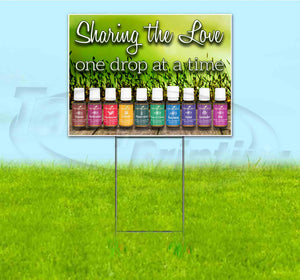 Essential Oils Sharing The Love Yard Sign