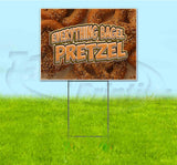 Everything Bagel Pretzel Yard Sign