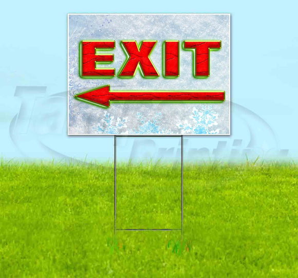 Exit Arrow Yard Sign