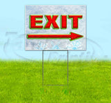 Exit Arrow Yard Sign