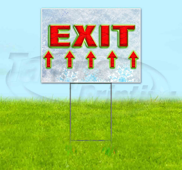 Exit Arrow Yard Sign