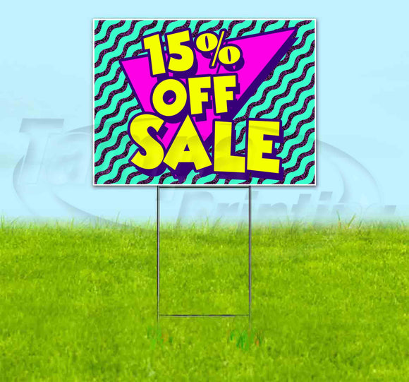 15% Off Sale Yard Sign