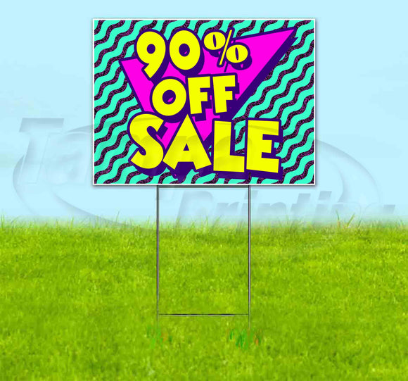 90% Off Sale Yard Sign