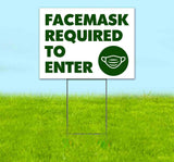 Facemask Required To Enter Yard Sign