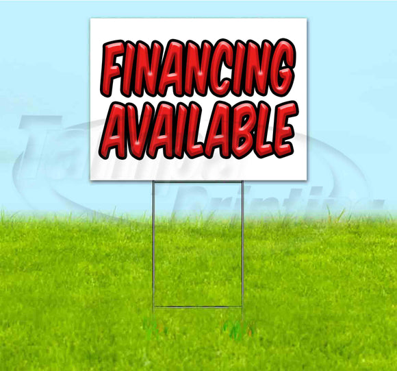Financing Available Yard Sign