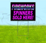 Fireworks Spinners Sold Here Yard Sign