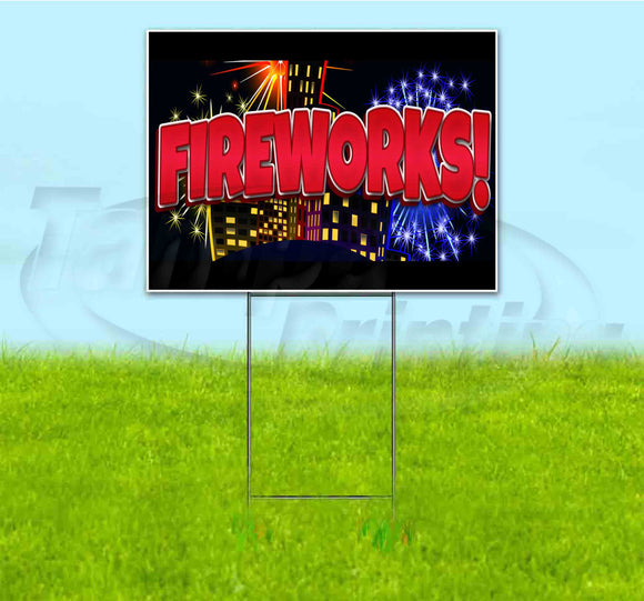 Fireworks Yard Sign