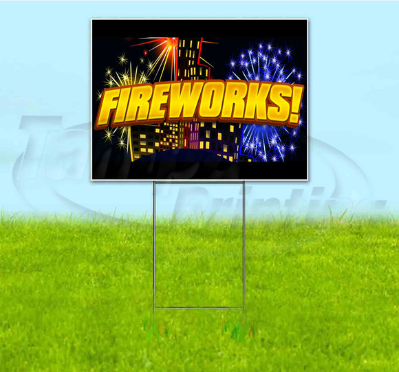 Fireworks Yard Sign