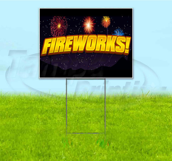 Fireworks Yard Sign