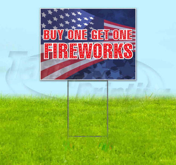 Fireworks v4 Yard Sign
