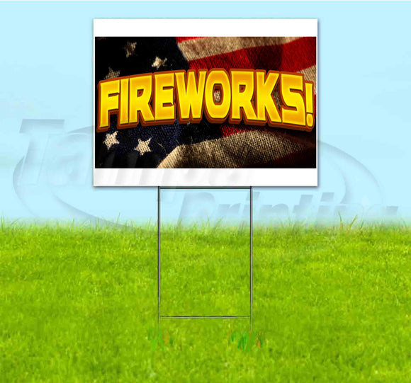 Fireworks Yard Sign