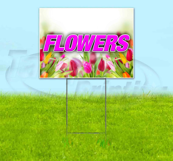 Flowers Yard Sign
