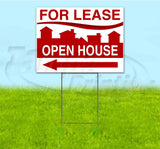 For Lease Open House Left Yard Sign