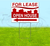 For Lease Open House Left Yard Sign