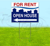 For Rent Open House Left Yard Sign