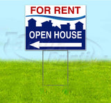 For Rent Open House Left Yard Sign