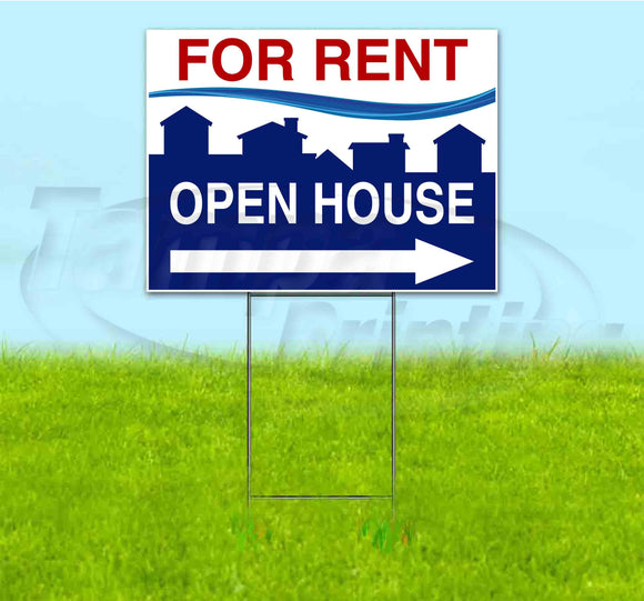 For Rent Open House Right Yard Sign