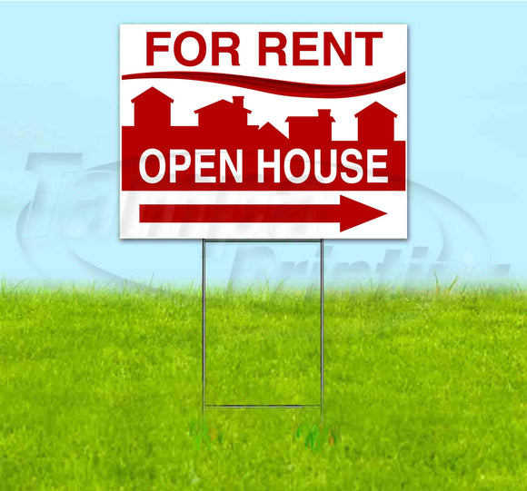 For Rent Open House Right Yard Sign