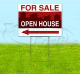 For Sale Open House Left Yard Sign