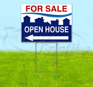 For Sale Open House Left Yard Sign