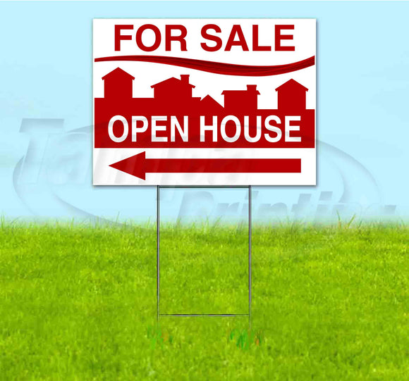 For Sale Open House Left Yard Sign