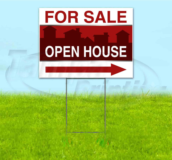 For Sale Open House Right Yard Sign