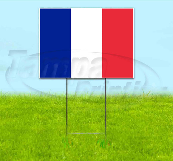 France Flag Yard Sign