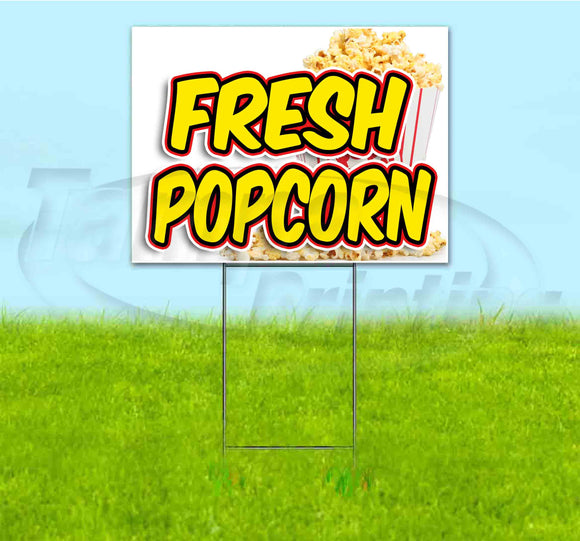 Fresh Popcorn Yard Sign