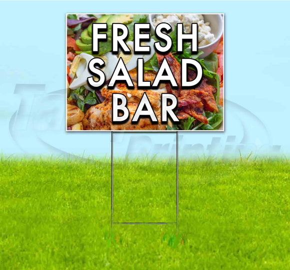 Fresh Salad Bar Yard Sign