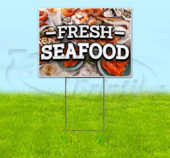 Fresh Seafood Yard Sign