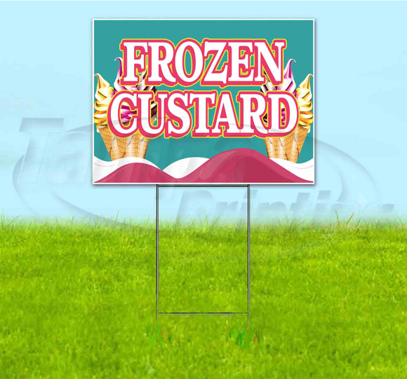 Frozen Custard Yard Sign