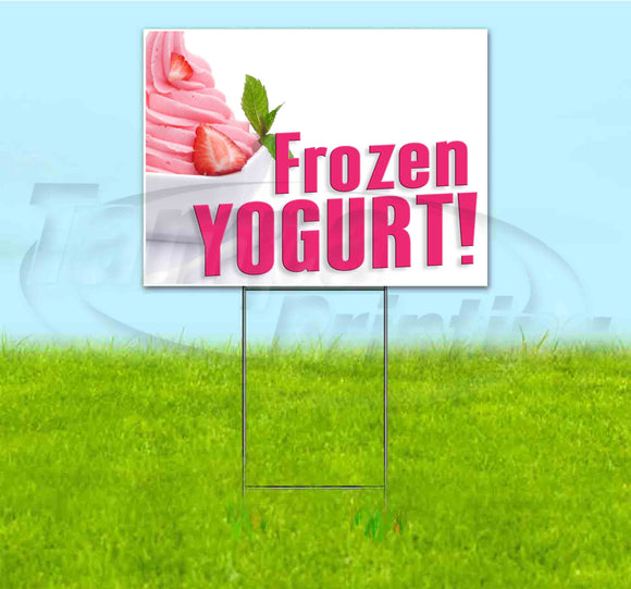 Frozen Yogurt Yard Sign