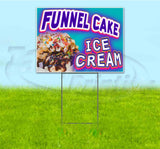 Funnel Cake Ice Cream Yard Sign