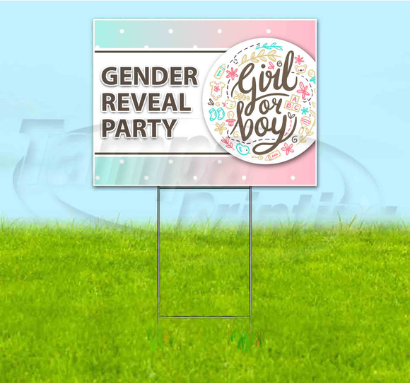 Gender Reveal Party Yard Sign