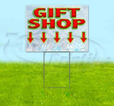 Gift Shop Arrow Yard Sign