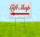 Gift Shop Left Arrow Yard Sign