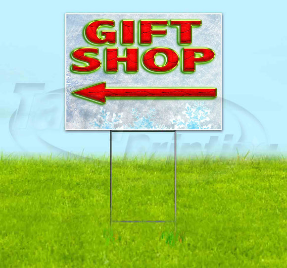 Gift Shop Arrow Yard Sign
