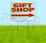 Gift Shop Arrow Yard Sign