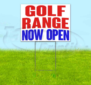 Golf Range Now Open Yard Sign