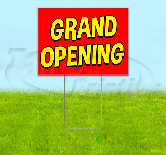 Grand Opening YlwRed Yard Sign
