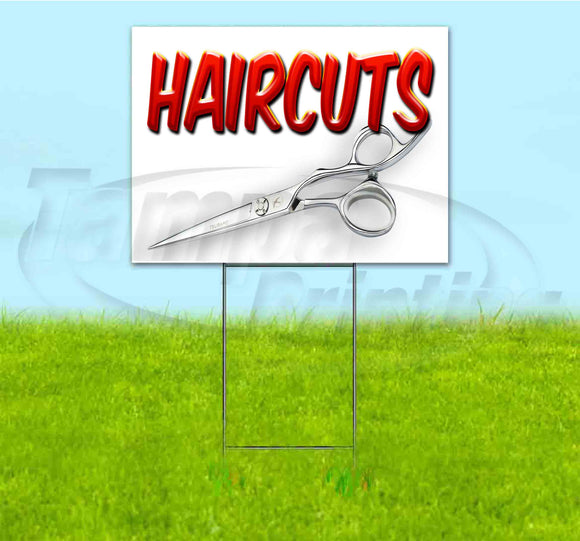 Haircuts Yard Sign